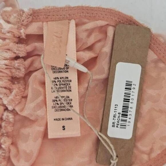 SKIMS TRIANGLE FLOCKED LOGO BRALETTE NWT - Picture 7 of 9